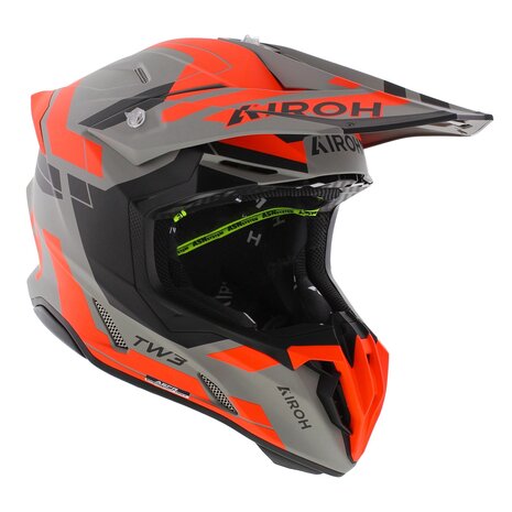 Airoh Twist 3.0 MX Helmet Dynasty black grey orange