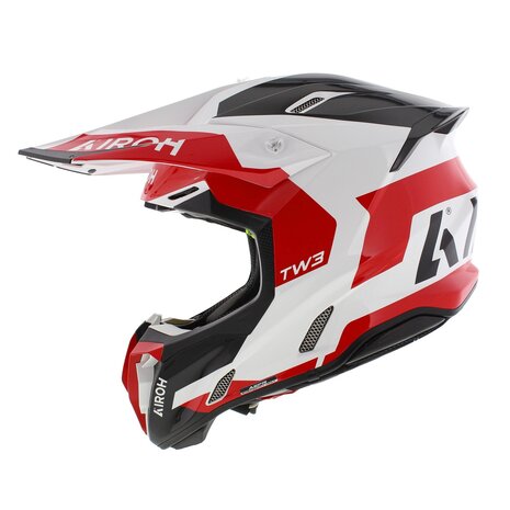 Airoh Twist 3.0 MX Helmet Fancy gloss black white red