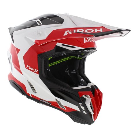 Airoh Twist 3.0 MX Helmet Fancy gloss black white red