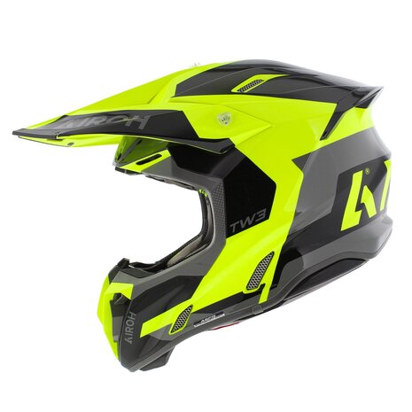 Airoh Twist 3.0 MX Helmet Fancy gloss black yellow