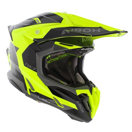 Airoh Twist 3.0 MX Helmet Fancy gloss black yellow