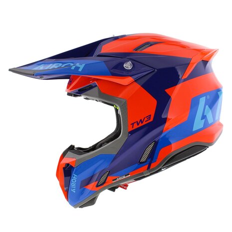 Airoh Twist 3.0 MX Helmet Fancy gloss orange blue red