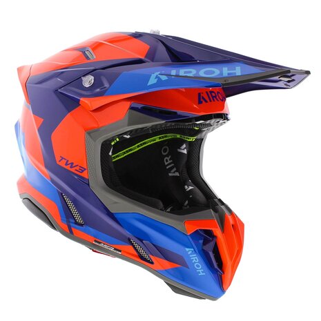 Airoh Twist 3.0 MX Helmet Fancy gloss orange blue red