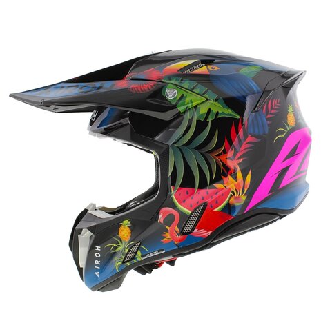 Airoh Twist 3.0 MX Helmet Amazonia gloss black blue green