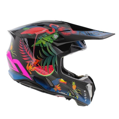 Airoh Twist 3.0 MX Helmet Amazonia gloss black blue green