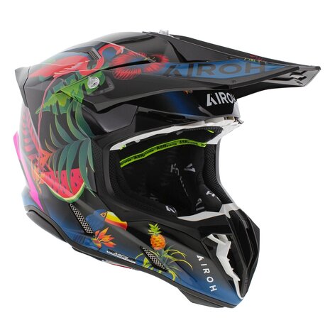 Airoh Twist 3.0 MX Helmet Amazonia gloss black blue green