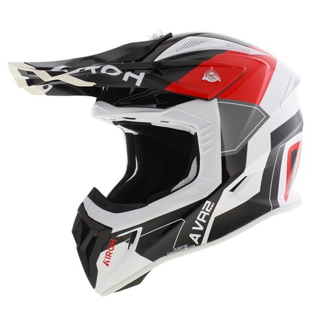 Airoh Aviator Ace 2 MX Helmet Shield - Black White Red