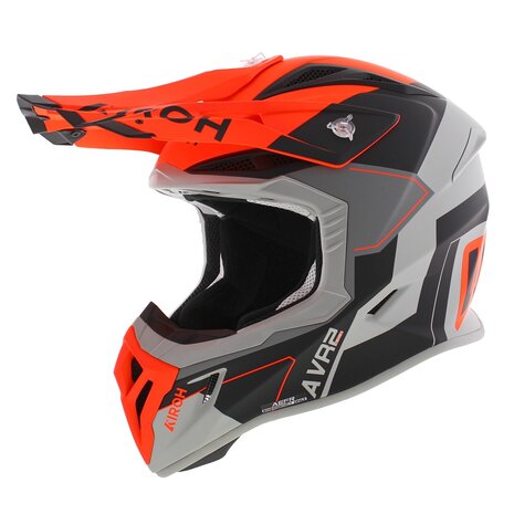 Airoh Aviator Ace 2 MX Helmet Shield - Black Grey Orange
