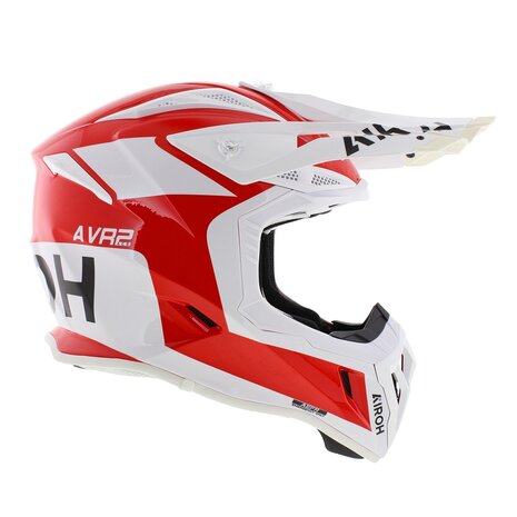 Airoh Aviator Ace 2 MX Helmet Iron gloss white red