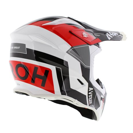 Airoh Aviator Ace 2 MX Helmet Shield gloss black white red