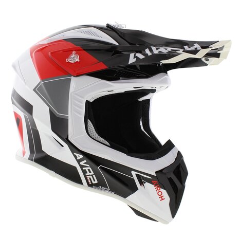 Airoh Aviator Ace 2 MX Helmet Shield gloss black white red