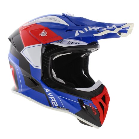 Airoh Aviator Ace 2 MX Helmet Shield gloss blue white red