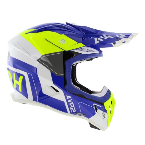 Airoh Aviator Ace 2 MX Helmet Shield gloss blue white yellow
