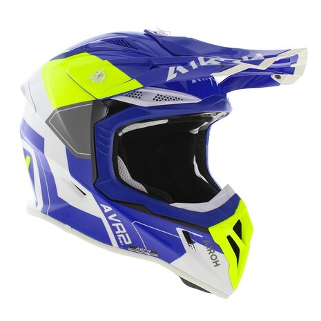 Airoh Aviator Ace 2 MX Helmet Shield gloss blue white yellow