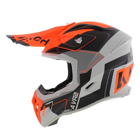 Airoh Aviator Ace 2 MX Helmet Shield matt black grey orange