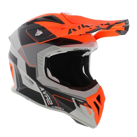 Airoh Aviator Ace 2 MX Helmet Shield matt black grey orange