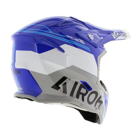 Airoh Aviator Ace 2 MX Helmet Fury gloss blue white grey