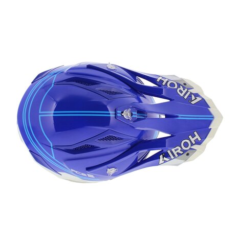 Airoh Aviator Ace 2 MX Helmet Fury gloss blue white grey