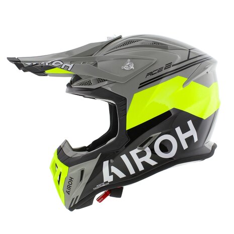 Airoh Aviator Ace 2 MX Helmet Fury gloss grey black yellow