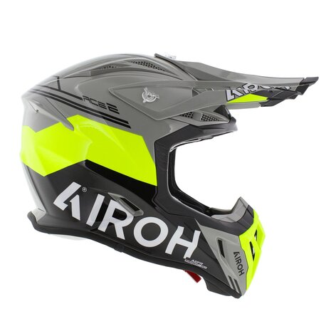 Airoh Aviator Ace 2 MX Helmet Fury gloss grey black yellow