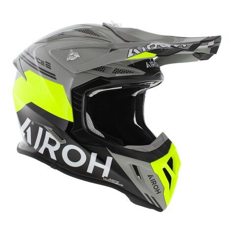 Airoh Aviator Ace 2 MX Helmet Fury gloss grey black yellow