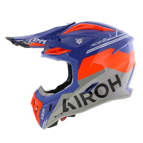 Airoh Aviator Ace 2 MX Helmet Fury gloss grey blue orange