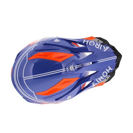 Airoh Aviator Ace 2 MX Helmet Fury gloss grey blue orange