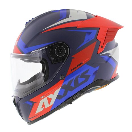 Axxis Hawk SV EVO full face helmet Ixil C17 matt blue red - Size XS