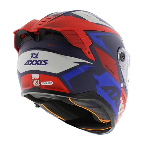 Axxis Hawk SV EVO full face helmet Ixil C17 matt blue red - Size XS