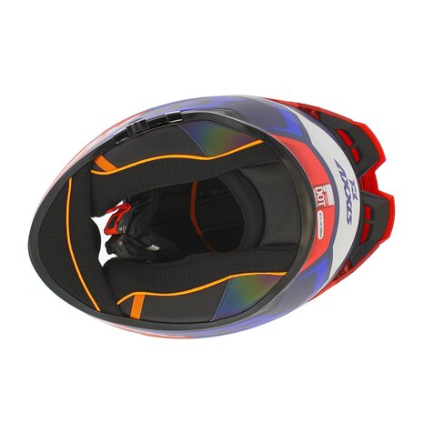 Axxis Hawk SV EVO full face helmet Ixil C17 matt blue red - Size XS