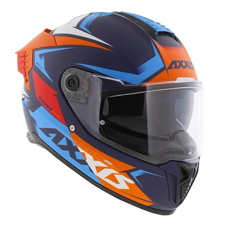 Axxis Hawk SV EVO full face helmet Ixil C14 matt orange blue