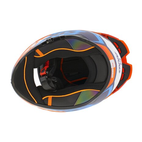 Axxis Hawk SV EVO full face helmet Ixil C14 matt orange blue