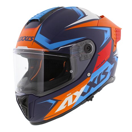 Axxis Hawk SV EVO full face helmet Ixil C14 matt orange blue