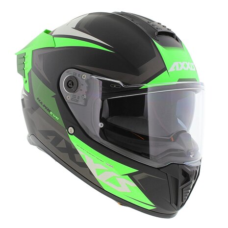 Axxis Hawk SV EVO full face helmet Ixil matt black green