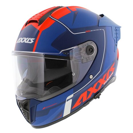 Axxis Hawk SV Evo full face helmet Spear C5 matt blue red