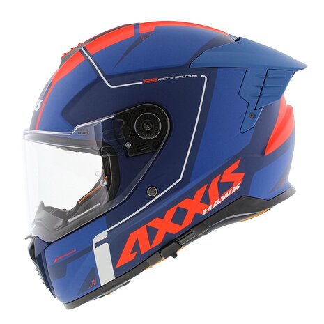 Axxis Hawk SV Evo full face helmet Spear C5 matt blue red