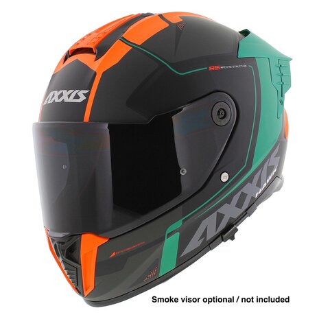 Axxis Hawk SV Evo full face helmet Spear B4 matt orange black green