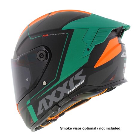 Axxis Hawk SV Evo full face helmet Spear B4 matt orange black green