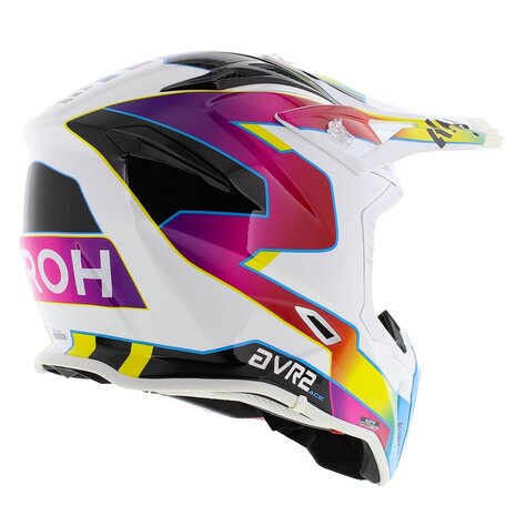 Airoh Aviator Ace 2 MX Helmet Sunrise gloss white rainbow