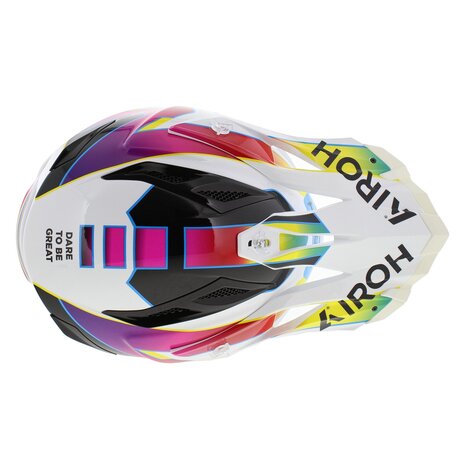 Airoh Aviator Ace 2 MX Helmet Sunrise gloss white rainbow