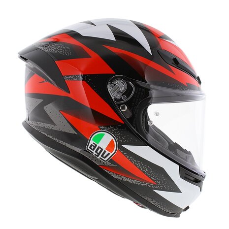 AGV K6 S Braven Motorcycle helmet - gloss black red white