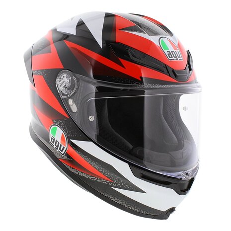 AGV K6 S Braven Motorcycle helmet - gloss black red white