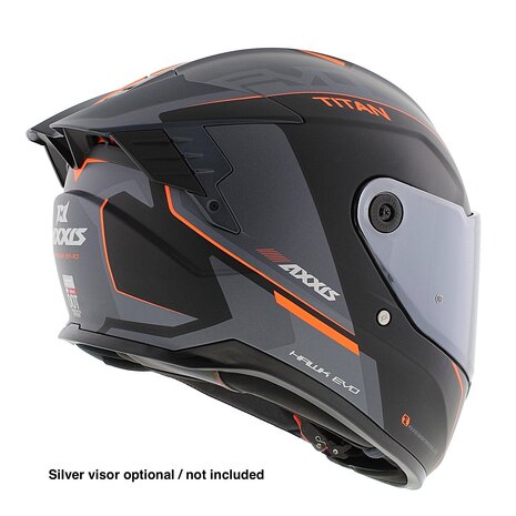 Axxis Hawk SV EVO full face helmet Titan B4 matt black orange grey