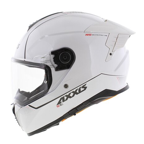 Axxis Hawk SV Evo full face helmet solid A0 gloss pearl white