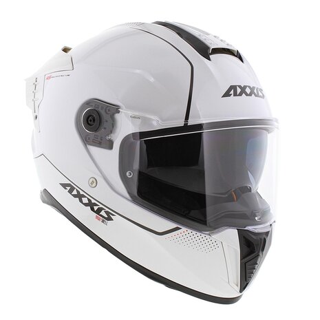 Axxis Hawk SV Evo full face helmet solid A0 gloss pearl white