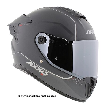 Axxis Hawk SV Evo full face helmet solid matt titanium