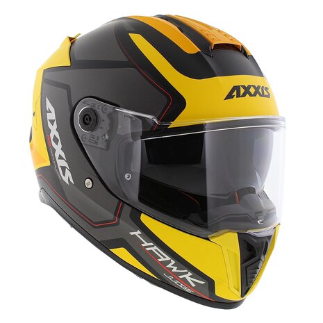 Axxis Hawk SV full face helmet Judge B13 matt yellow black titanium