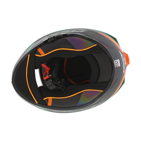 Axxis Hawk SV full face helmet Spear B4 matt fluor oranje black green