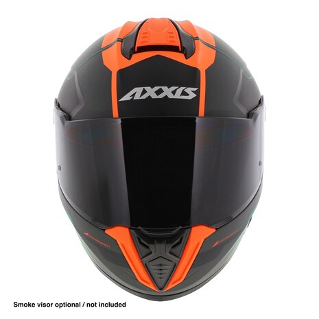 Axxis Hawk SV full face helmet Spear B4 matt fluor oranje black green