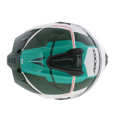Axxis Hawk SV full face helmet Spear A6 gloss green white blue